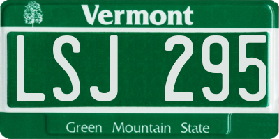 VT license plate LSJ295