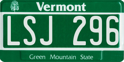 VT license plate LSJ296