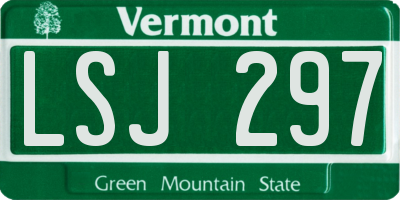 VT license plate LSJ297