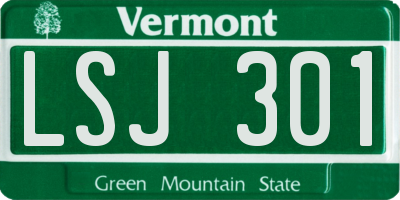 VT license plate LSJ301