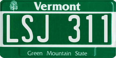 VT license plate LSJ311