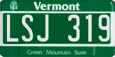 VT license plate LSJ319