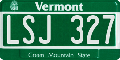 VT license plate LSJ327
