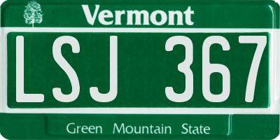 VT license plate LSJ367