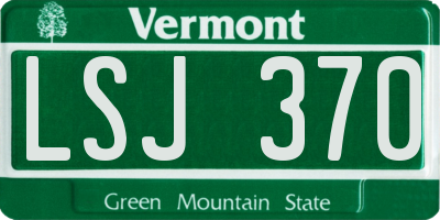 VT license plate LSJ370