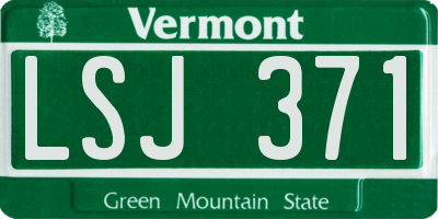 VT license plate LSJ371
