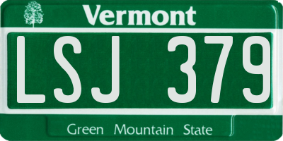 VT license plate LSJ379