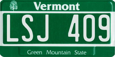 VT license plate LSJ409