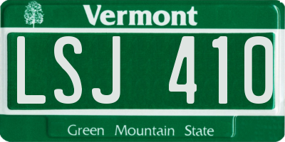 VT license plate LSJ410