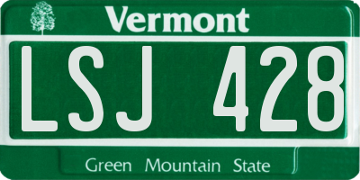 VT license plate LSJ428