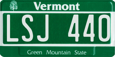 VT license plate LSJ440