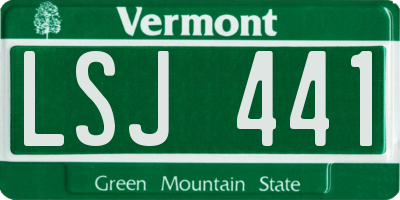 VT license plate LSJ441