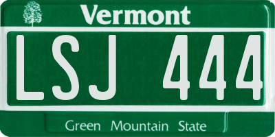 VT license plate LSJ444