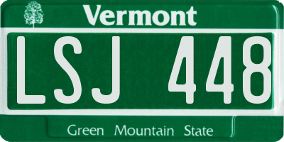 VT license plate LSJ448