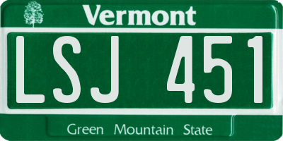 VT license plate LSJ451