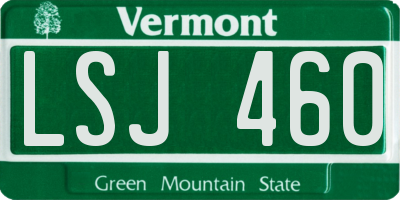 VT license plate LSJ460