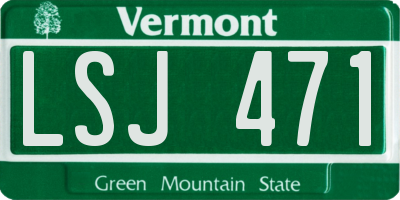 VT license plate LSJ471