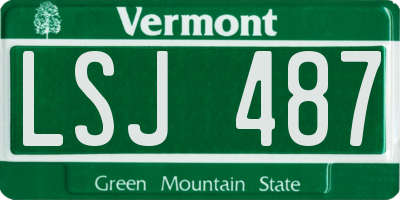 VT license plate LSJ487