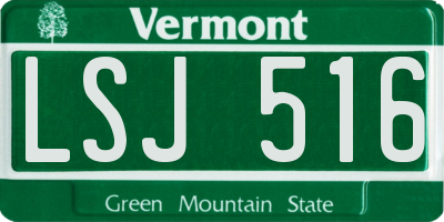 VT license plate LSJ516