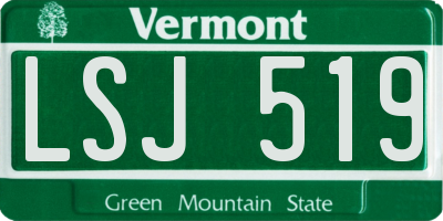 VT license plate LSJ519