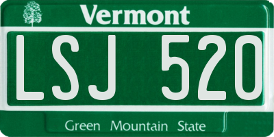 VT license plate LSJ520