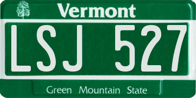 VT license plate LSJ527