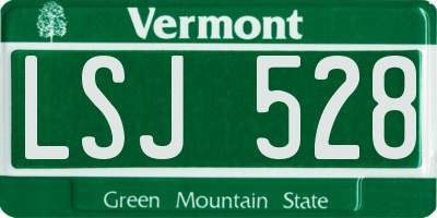 VT license plate LSJ528