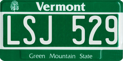 VT license plate LSJ529