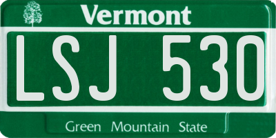 VT license plate LSJ530