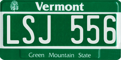 VT license plate LSJ556