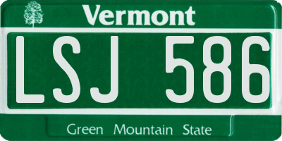 VT license plate LSJ586