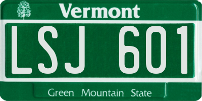 VT license plate LSJ601