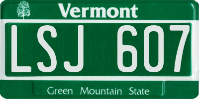 VT license plate LSJ607
