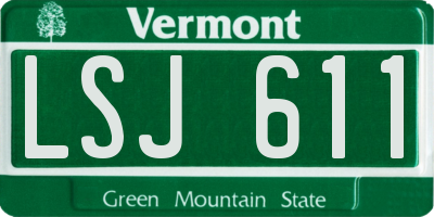 VT license plate LSJ611