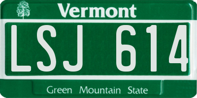 VT license plate LSJ614