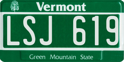 VT license plate LSJ619
