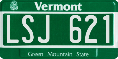 VT license plate LSJ621