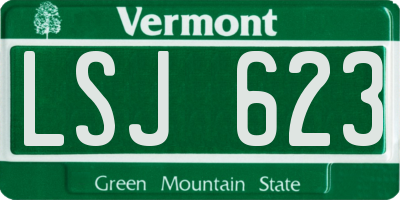 VT license plate LSJ623