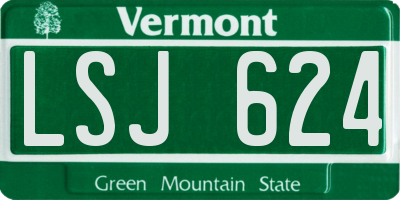 VT license plate LSJ624