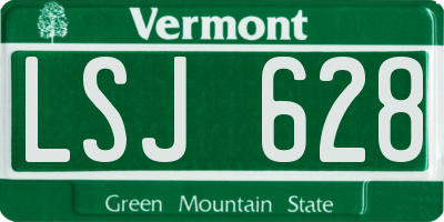 VT license plate LSJ628