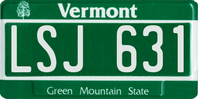 VT license plate LSJ631