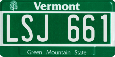 VT license plate LSJ661
