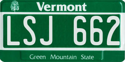 VT license plate LSJ662