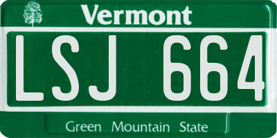 VT license plate LSJ664