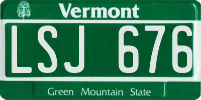 VT license plate LSJ676