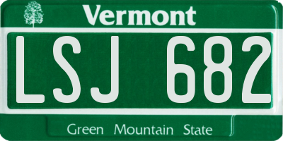 VT license plate LSJ682
