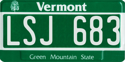 VT license plate LSJ683