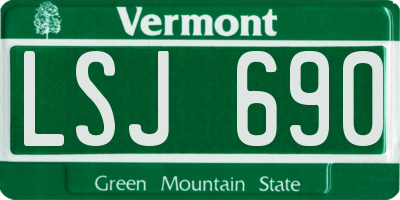 VT license plate LSJ690