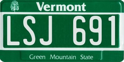 VT license plate LSJ691