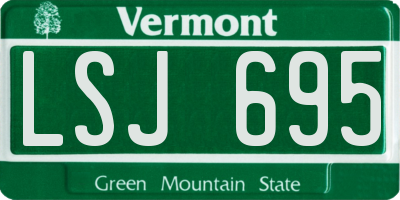 VT license plate LSJ695